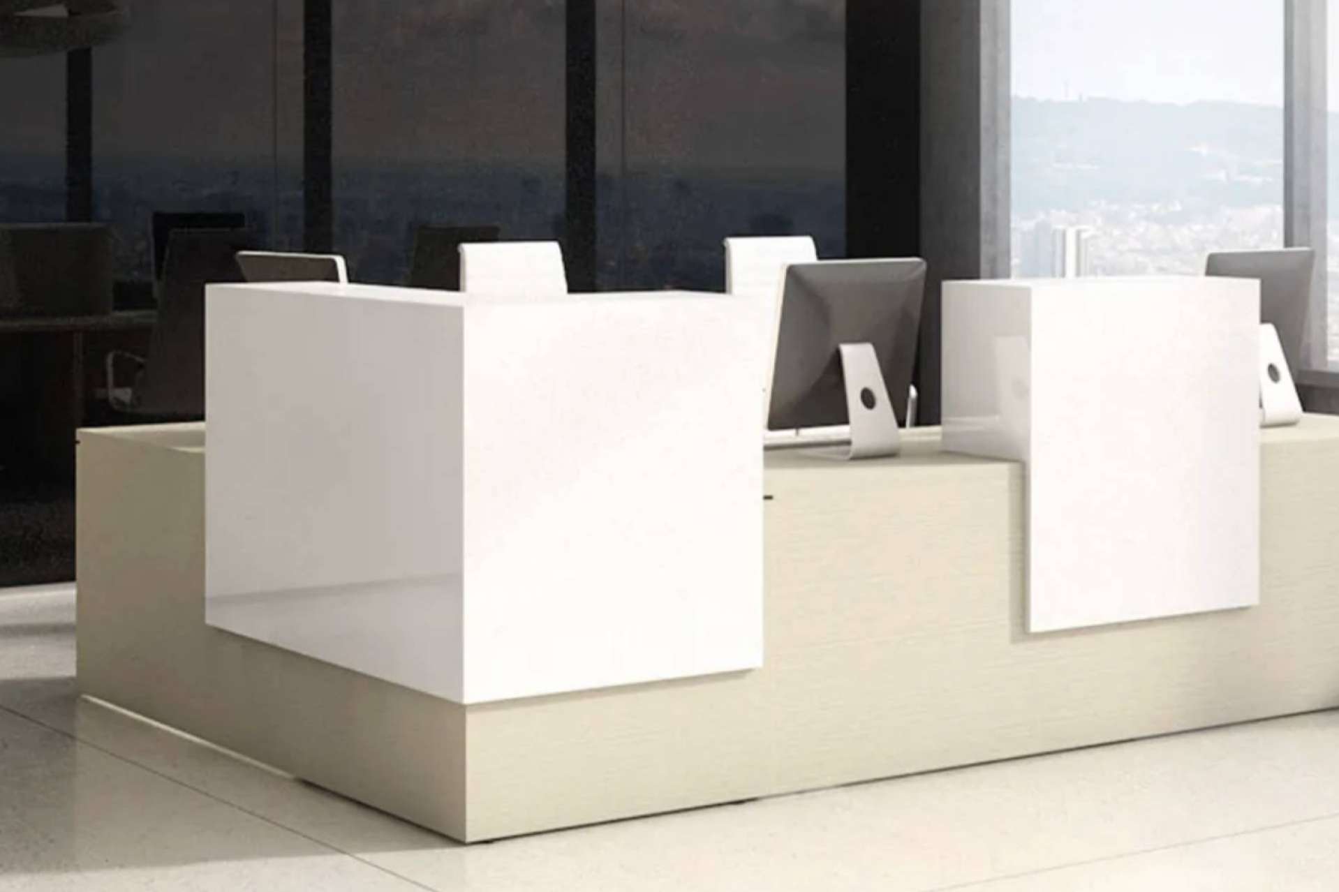 OfficeDeco ofrece mobiliario moderno para áreas de recepción en oficinas